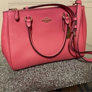 Hot pink Coach shoulder bag - used twice!
